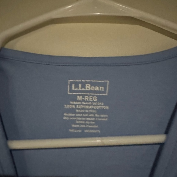 LL bean blue basic top - Picture 2 of 3